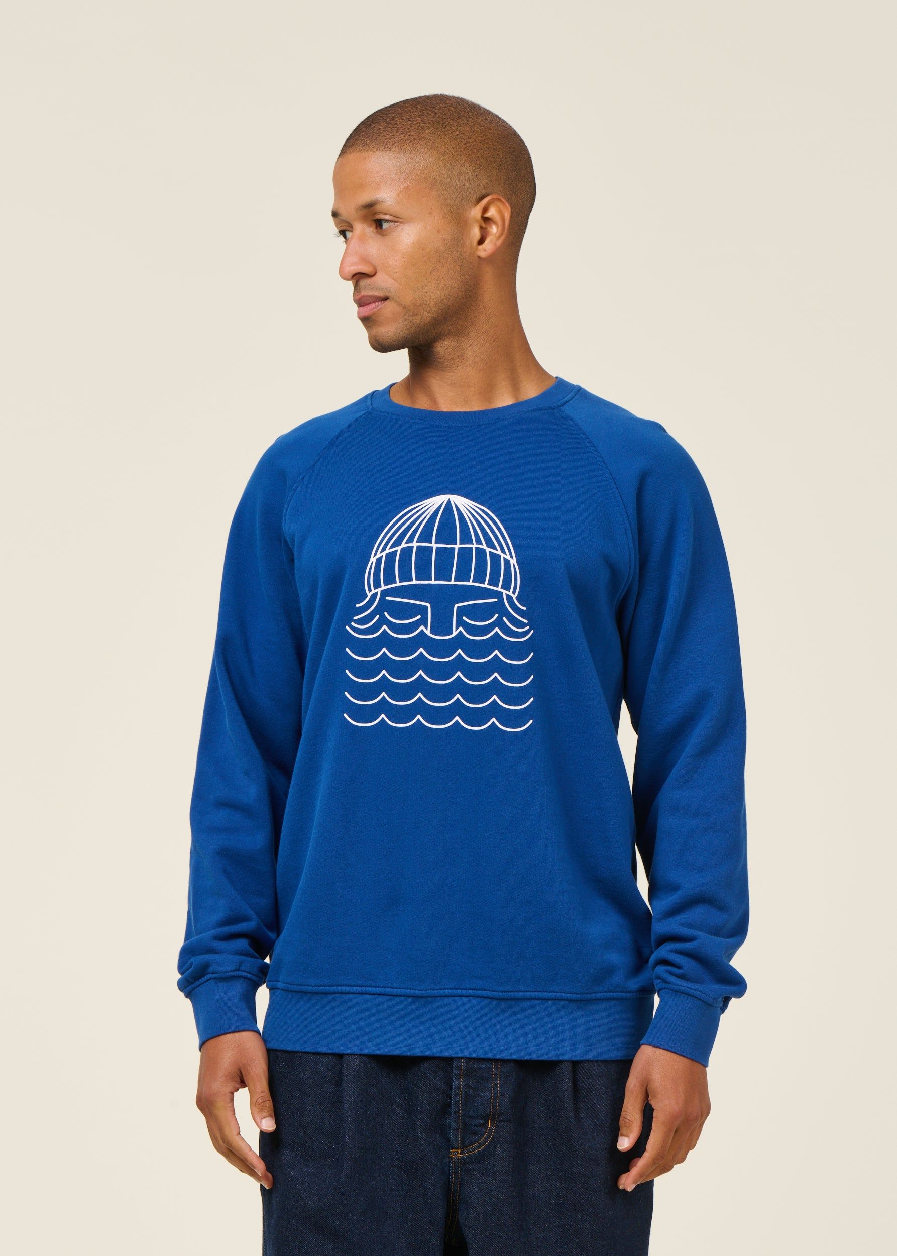 Sweat en coton bio | bleu "cobalt to the sea", Bask in the Sun, photo 1