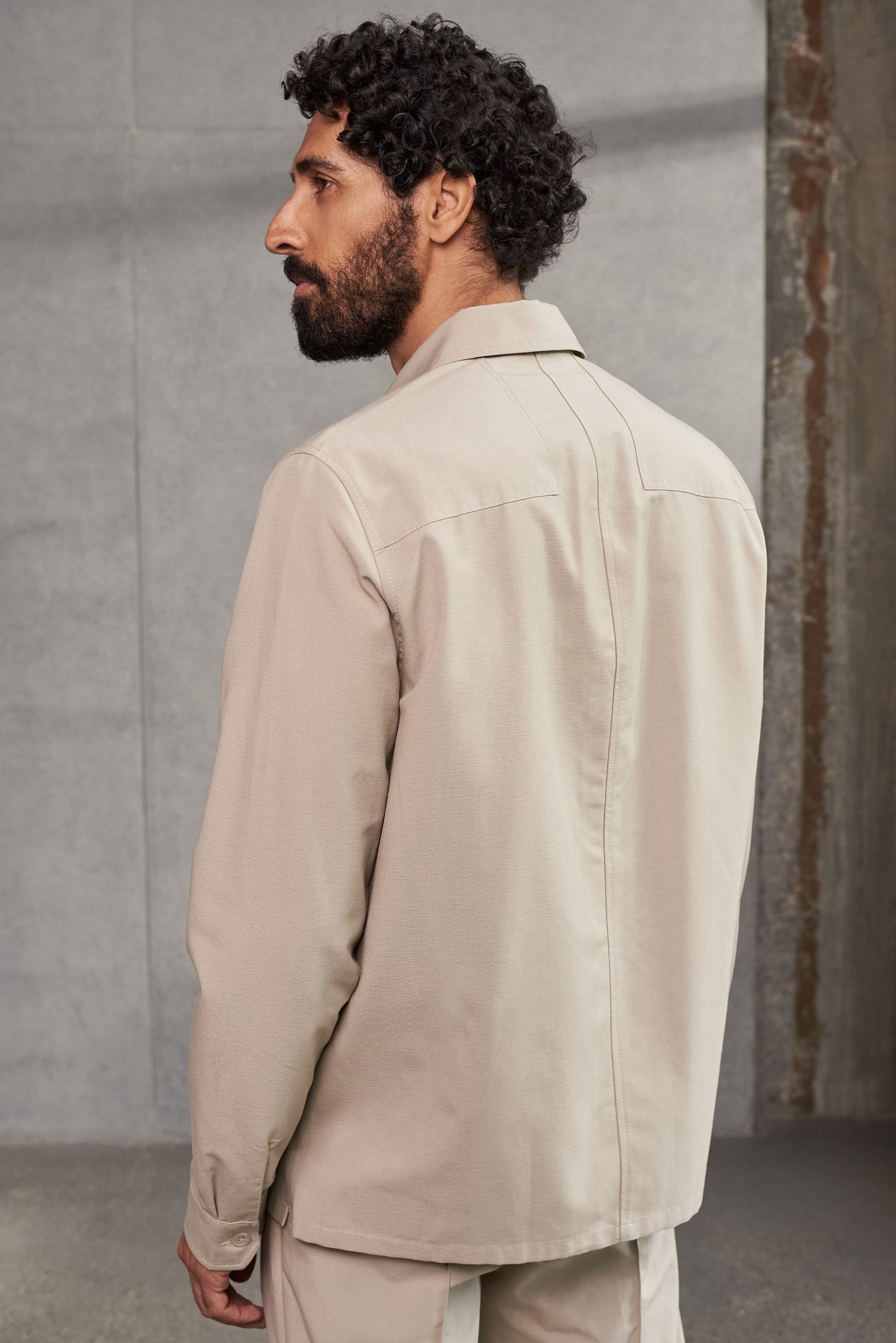 Surchemise en tencel et coton bio | taupe "owe pale taupe", About Companions, photo 2