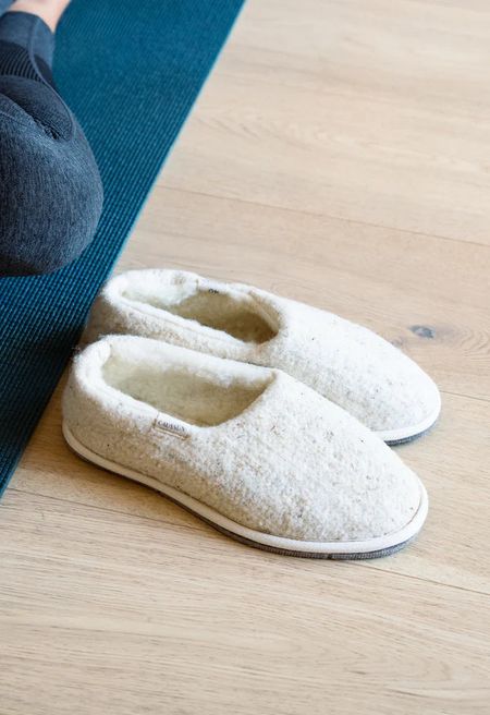 Chaussons en laine recyclée | écru "marcel naturel" homme - Caussun