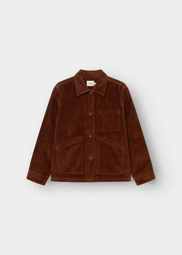 Veste velours en coton bio | marron "Jacket stiby corduroy cappuccino brown", Dedicated