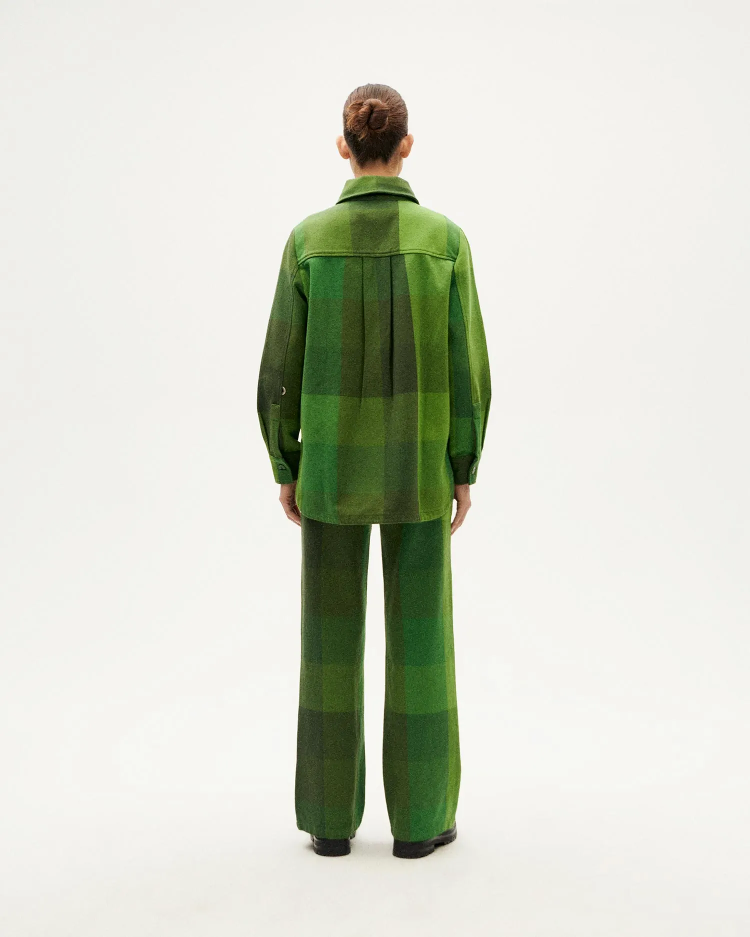 Surchemise en coton bio | vert "central blanket norita overshirt - multicolor", Thinking Mu, photo 6
