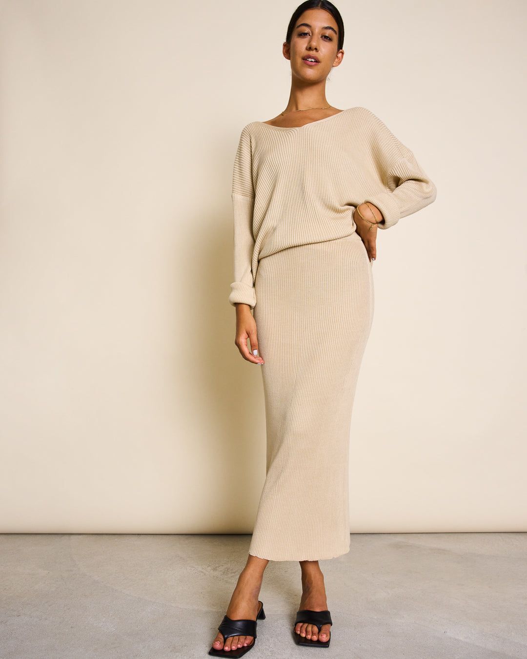 Pull beige en ecovero - lagos ivory, Jan'n June, photo 3