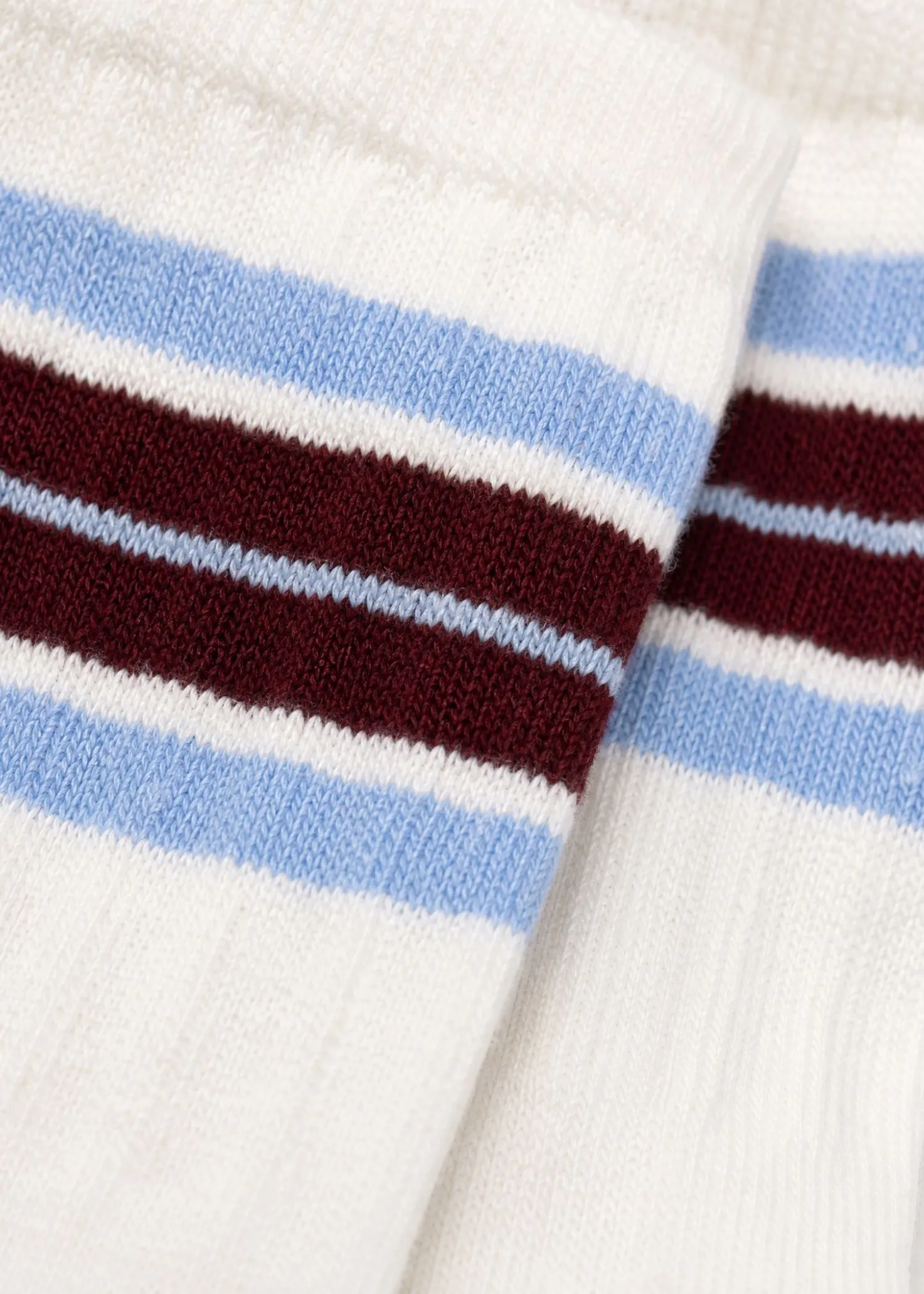 Chaussettes en coton bio | blanc rayé, WeDressFair, photo 2