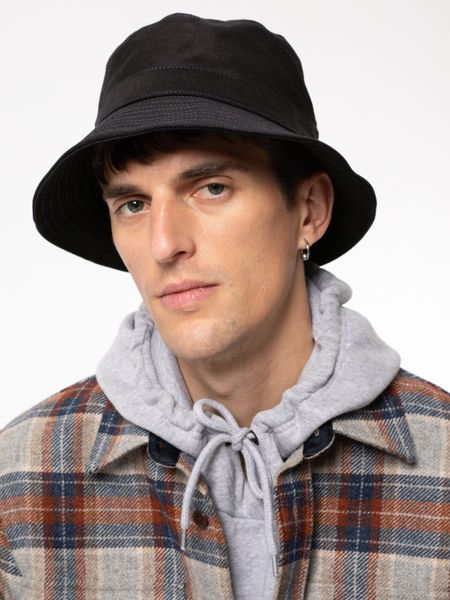 Bob noir en coton bio - martinsson denim bucket hat indigo