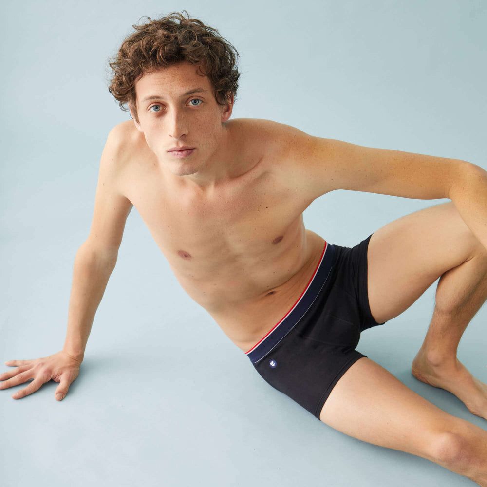 Boxer made in france en coton bio | noir 