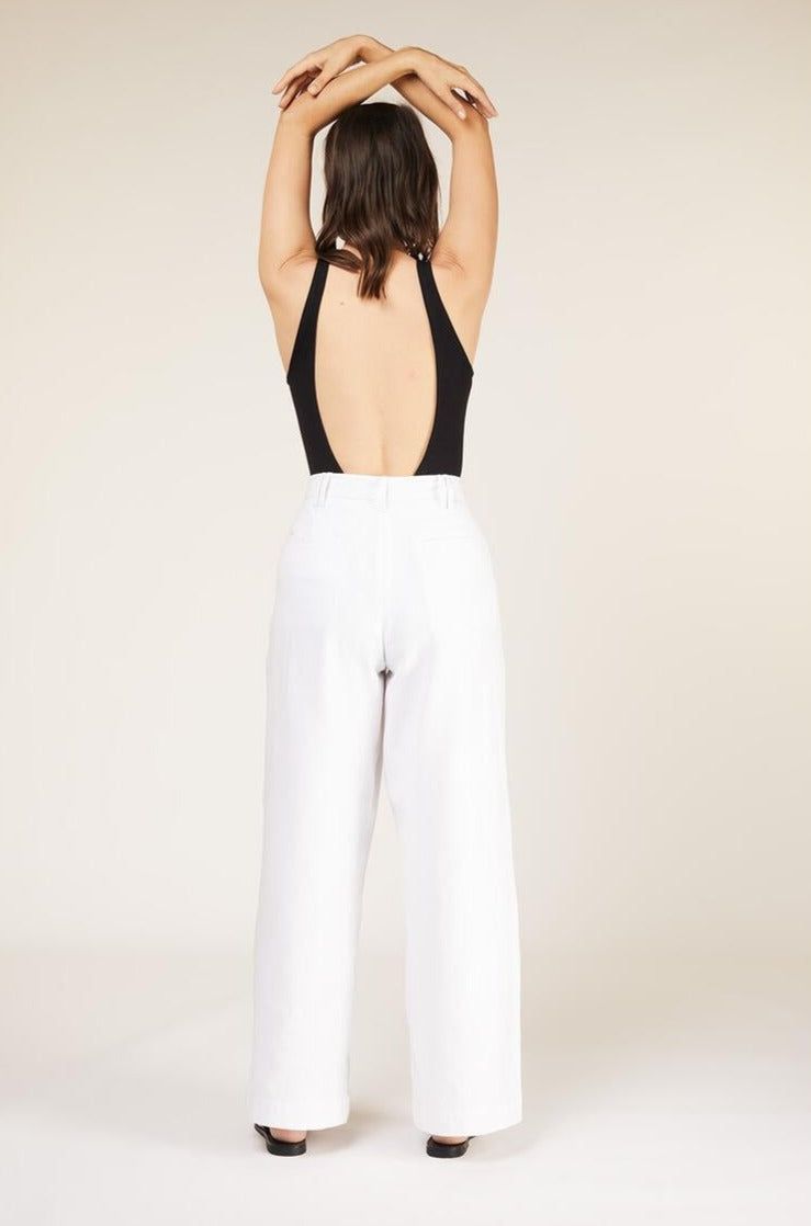 Pantalon ample blanc en coton bio - amita, People Tree, photo 3