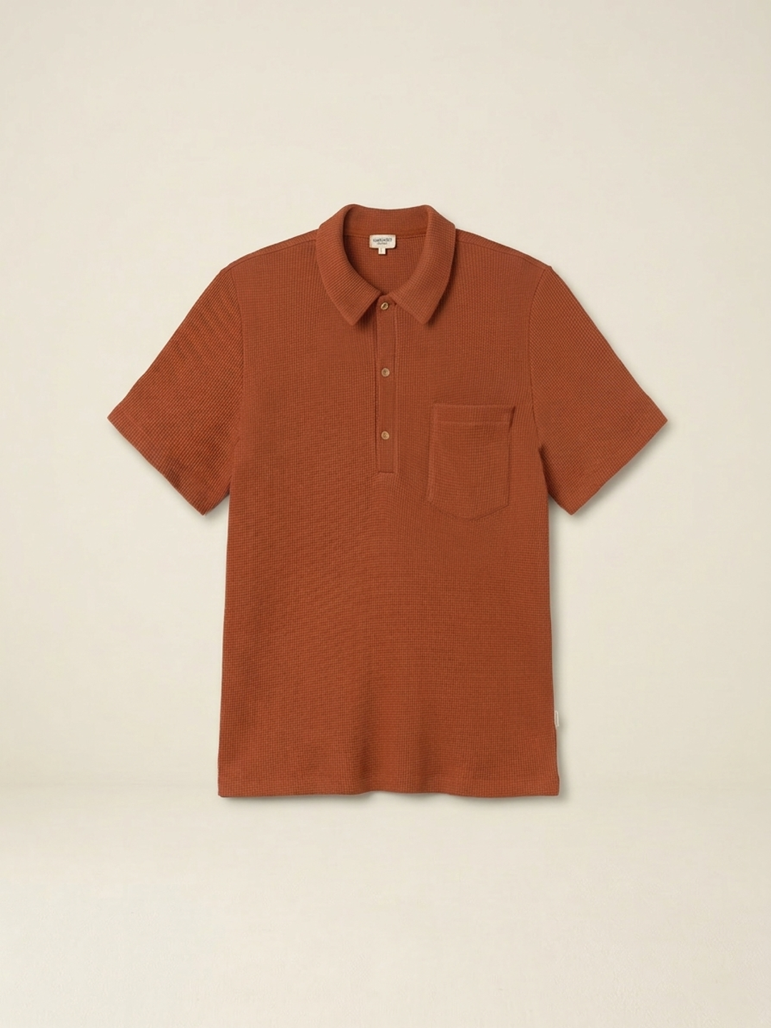 Poloshirt aus Bio-Baumwoll-Piqué | Rost "Canning - coconut shell", Twothirds, Foto 4