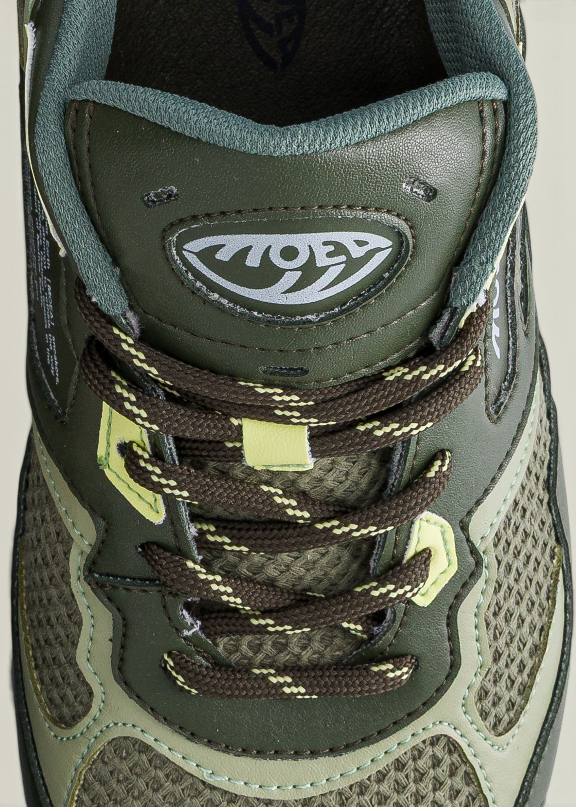 Vegane Sneaker | Beige "rush - green acid", Moea, Foto 5