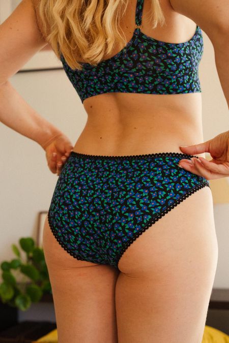 Culotte coton bio | mini fleurs bleu, We Are Jolies