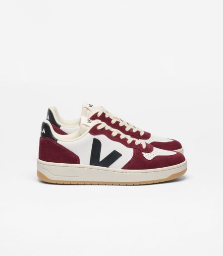 Baskets en cuir | multicolor "v-10 prime - white_black_amarante"