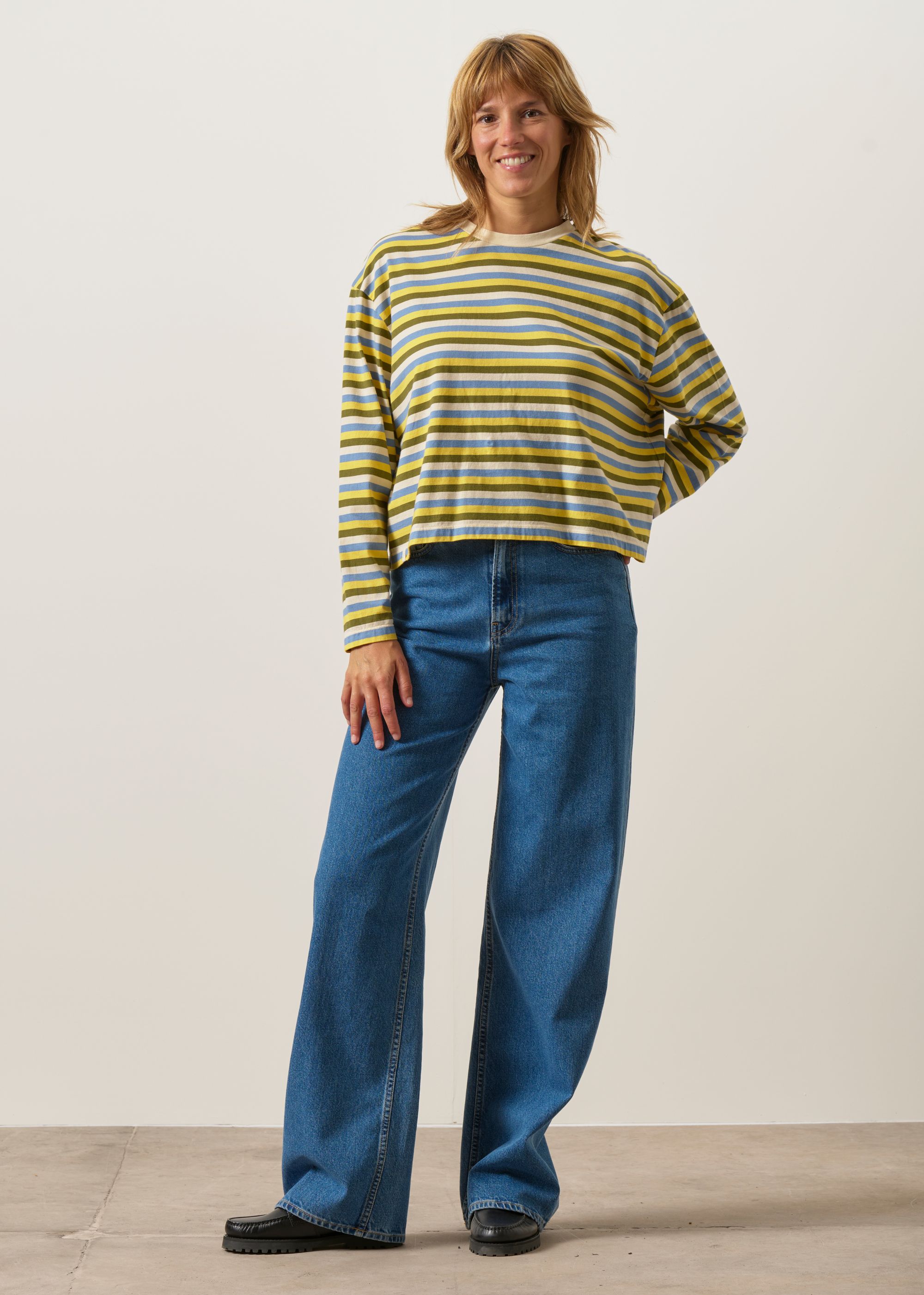 Tee shirt manches longues oversize en coton bio | lait, Graine, photo 5