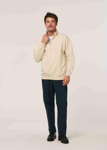 Sweat col zippé mixte en coton bio | écru "ivory white", Colorful Standard, photo 5
