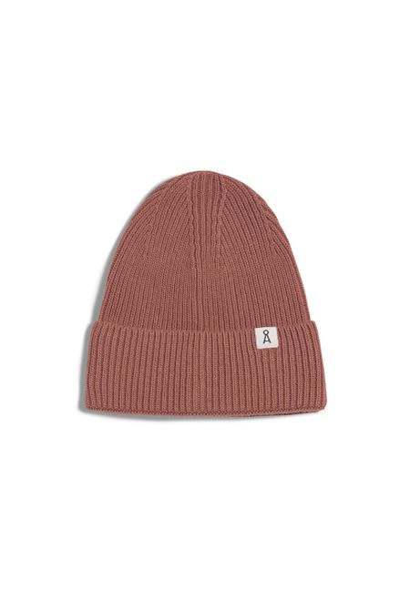 Bonnet vieux rose en coton et laine bio - maax copper glow