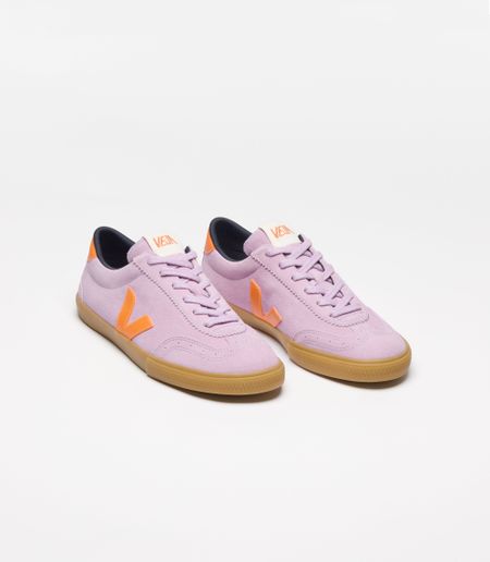 Baskets en cuir | orange et violet "volley - orchid_fury_natural" - Veja