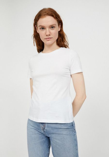 T-shirt uni blanc en coton - lidaa, Armedangels, photo 5