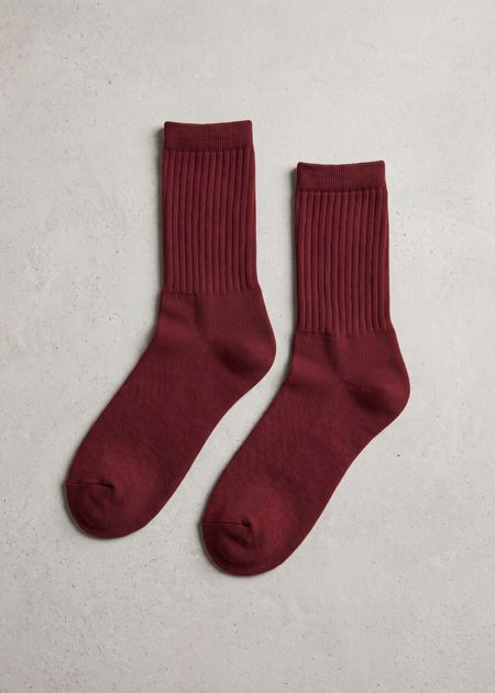 Chaussettes en coton bio | bordeaux - WeDressFair