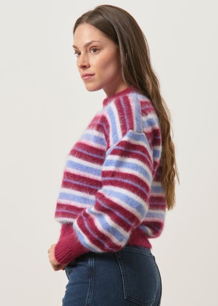 Pull en mohair certifié | rayé multicolore "sérena", WeDressFair, photo 3