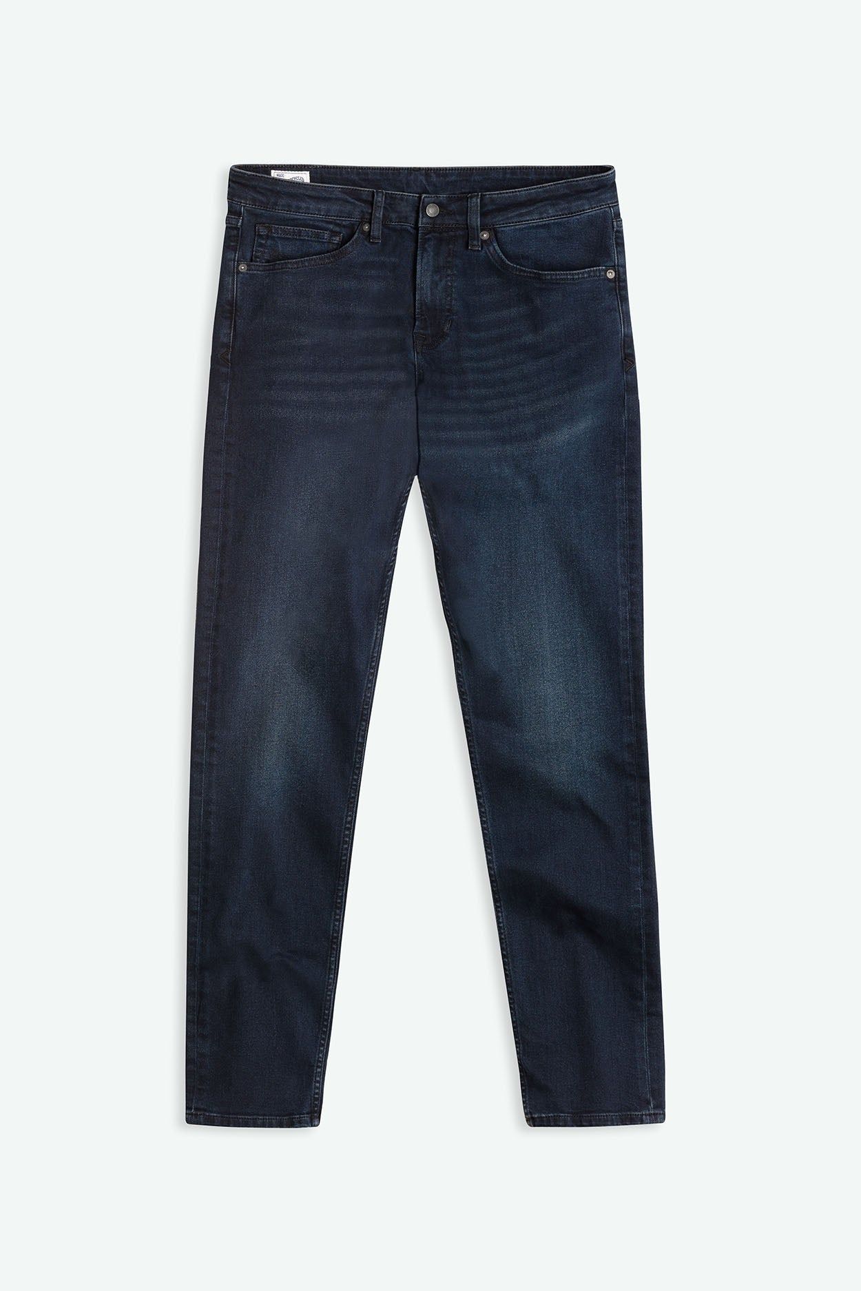 Jean slim en coton recyclé et tencel | bleu foncé "charles - olesya blue black", Kings of Indigo, photo 1