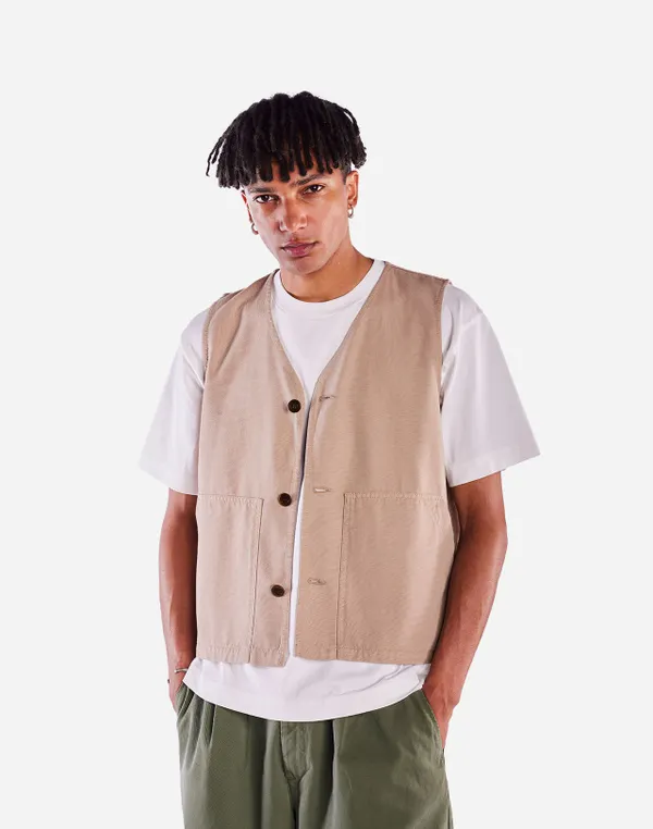Veste sans manches en coton bio | beige "jacket orni beige - beige", Olow