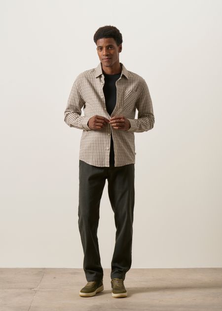 Kariertes Flanellhemd aus Bio-Baumwolle | beige "dune regular check shirt", Knowledge Cotton Apparel, Foto 5