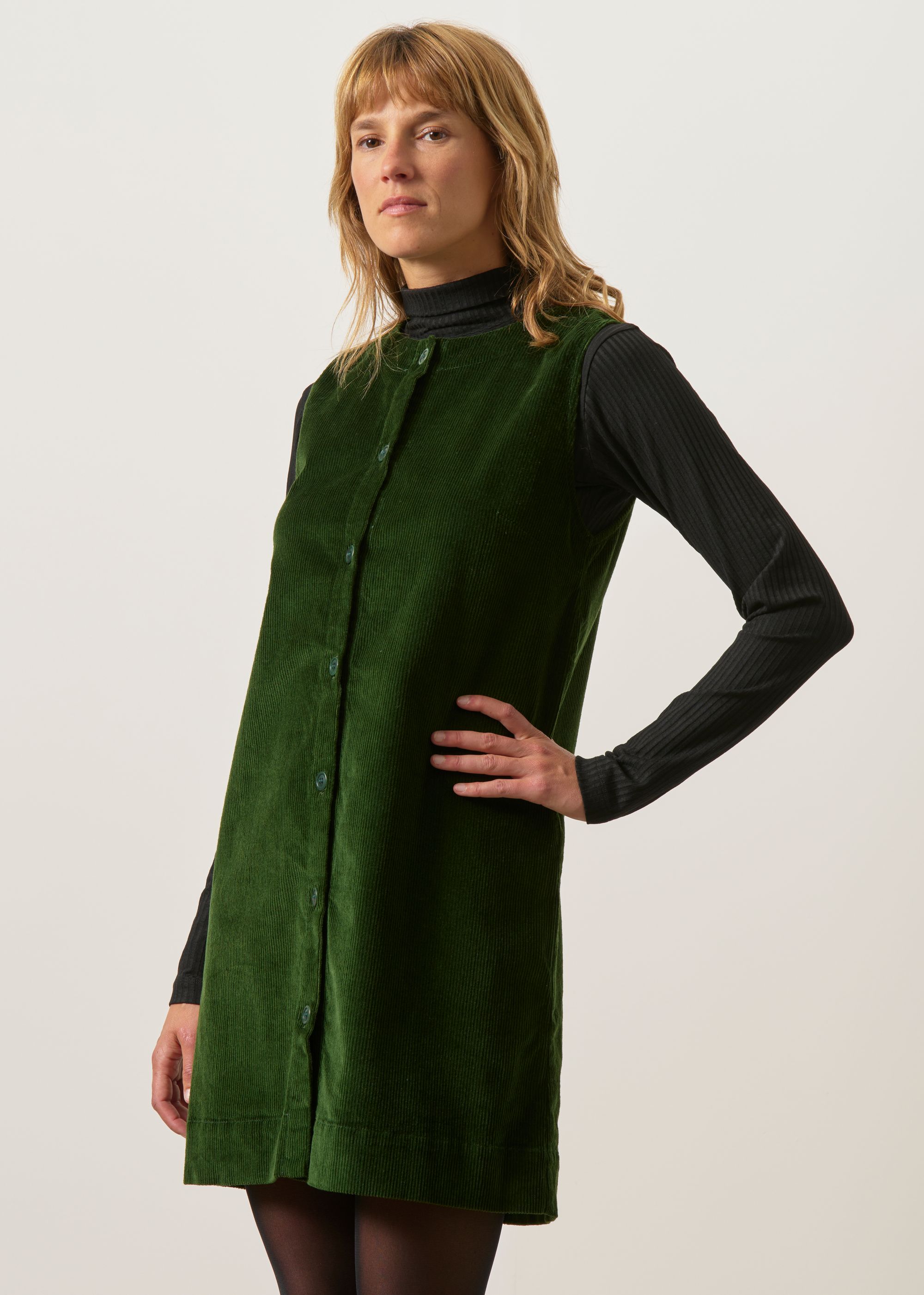 Robe velours sans manche "olivia" - vert, WeDressFair, photo 4