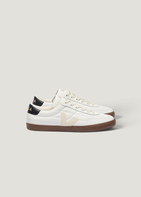 Baskets en cuir | blanc "panenka - white_black_bark" - Veja