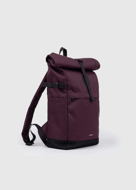 Sac à dos 23l en matière recyclée | bordeaux "icon rolltop backpack m - cabernet" - Sandqvist