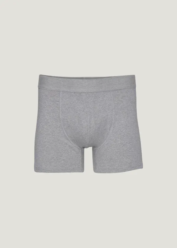 Boxer uni en coton bio | gris "heather grey", Colorful Standard