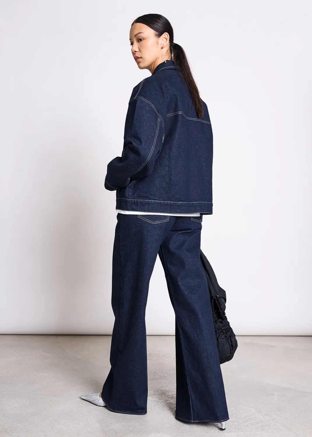 Veste denim en coton bio | brut à surpiqûres "vilme", Jan'n June, photo 4