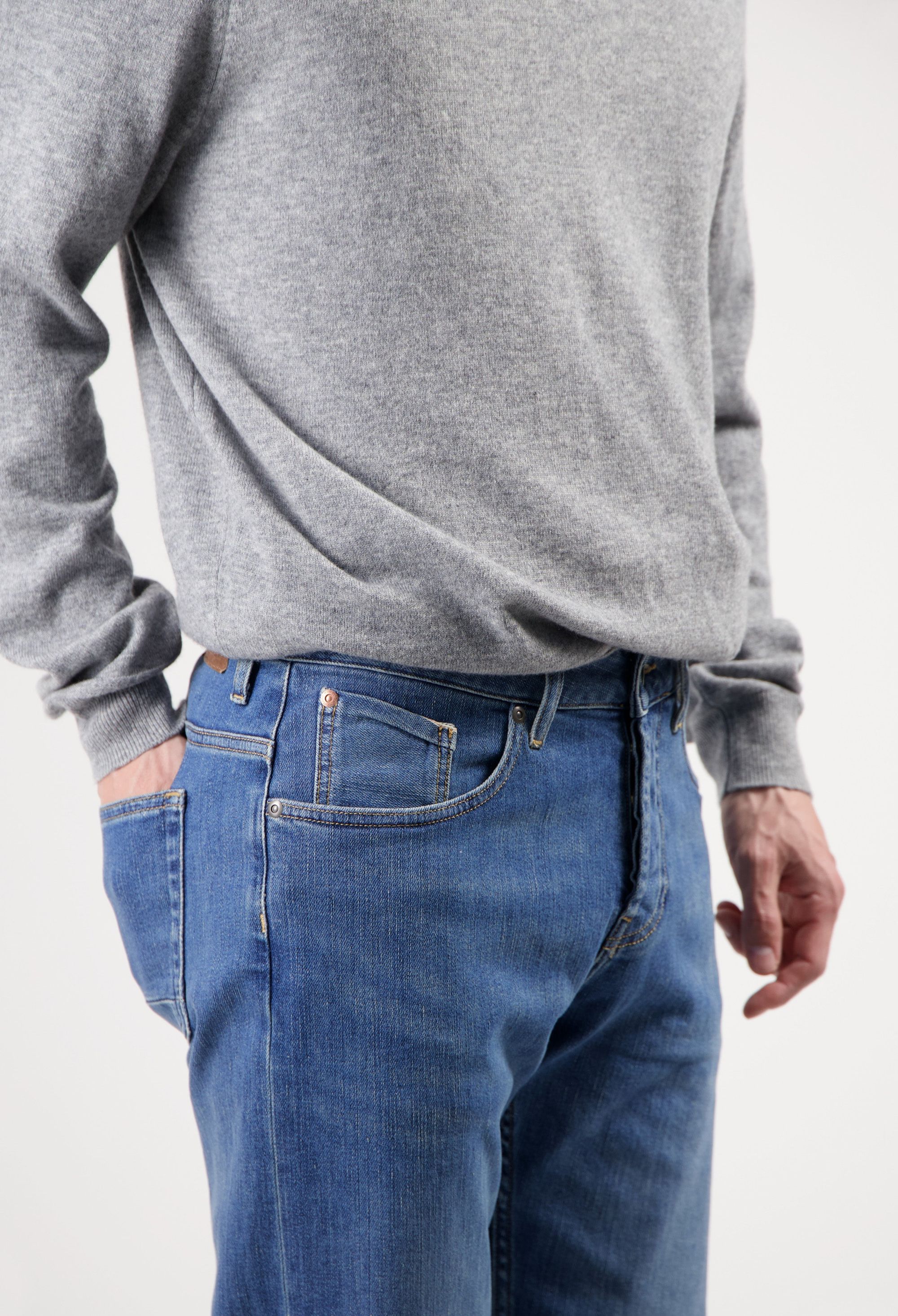 Jean droit en coton bio et coton recyclé - "hank mid tapered - medium heritage", Mud Jeans, photo 3