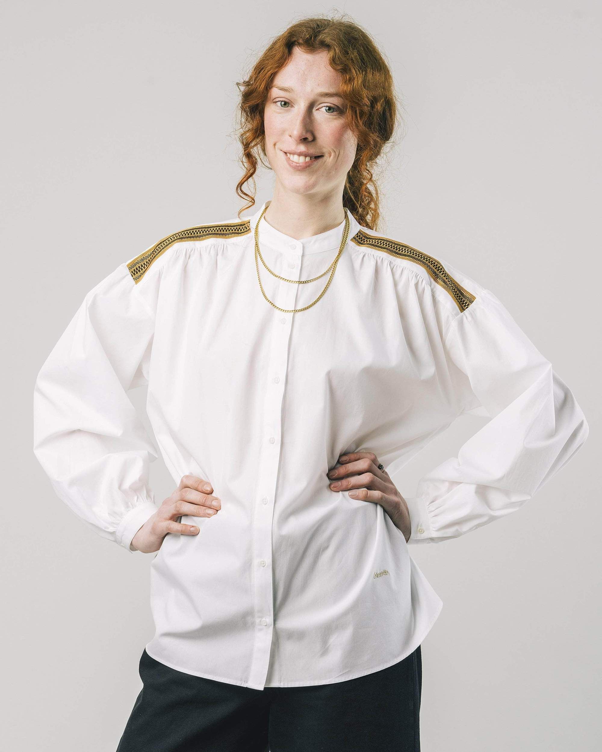 Weiße Bluse aus Bio-Baumwolle - ribbon boho offwhite, Brava Fabrics, Foto 2