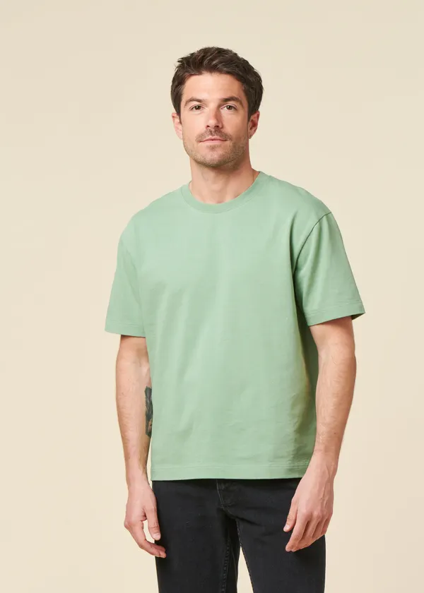 T-shirt oversize en coton bio | vert sauge, WeDressFair