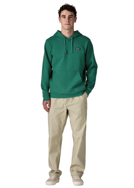 Sweat à capuche en coton et matière recyclée | vert "p-6 label uprisal hoody - gemg" - Patagonia