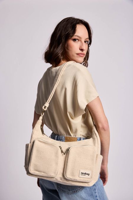 Sac bandoulière multipocket en coton bio | jute "emile jute", Hindbag, photo 2