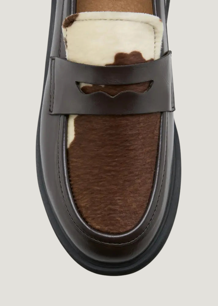 Mokassin aus veganem Material | Beige und Braun "Douro vache - vache", Zèta Shoes, Foto 3
