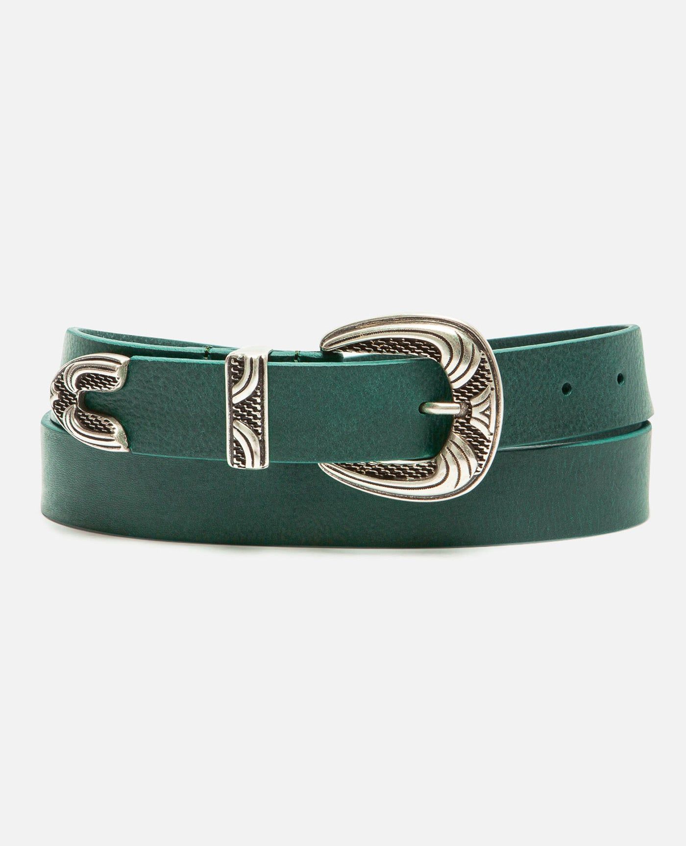 Ceinture made in france en cuir tannage végétal | vert foncé "keith forest", KOST Paris, photo 1