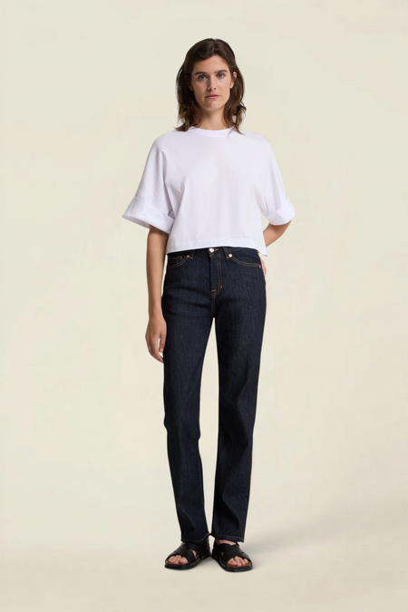 Jean droit léger en coton bio | brut "Inoe - cotton flex 9.5oz rinse", Kings of Indigo, photo 5