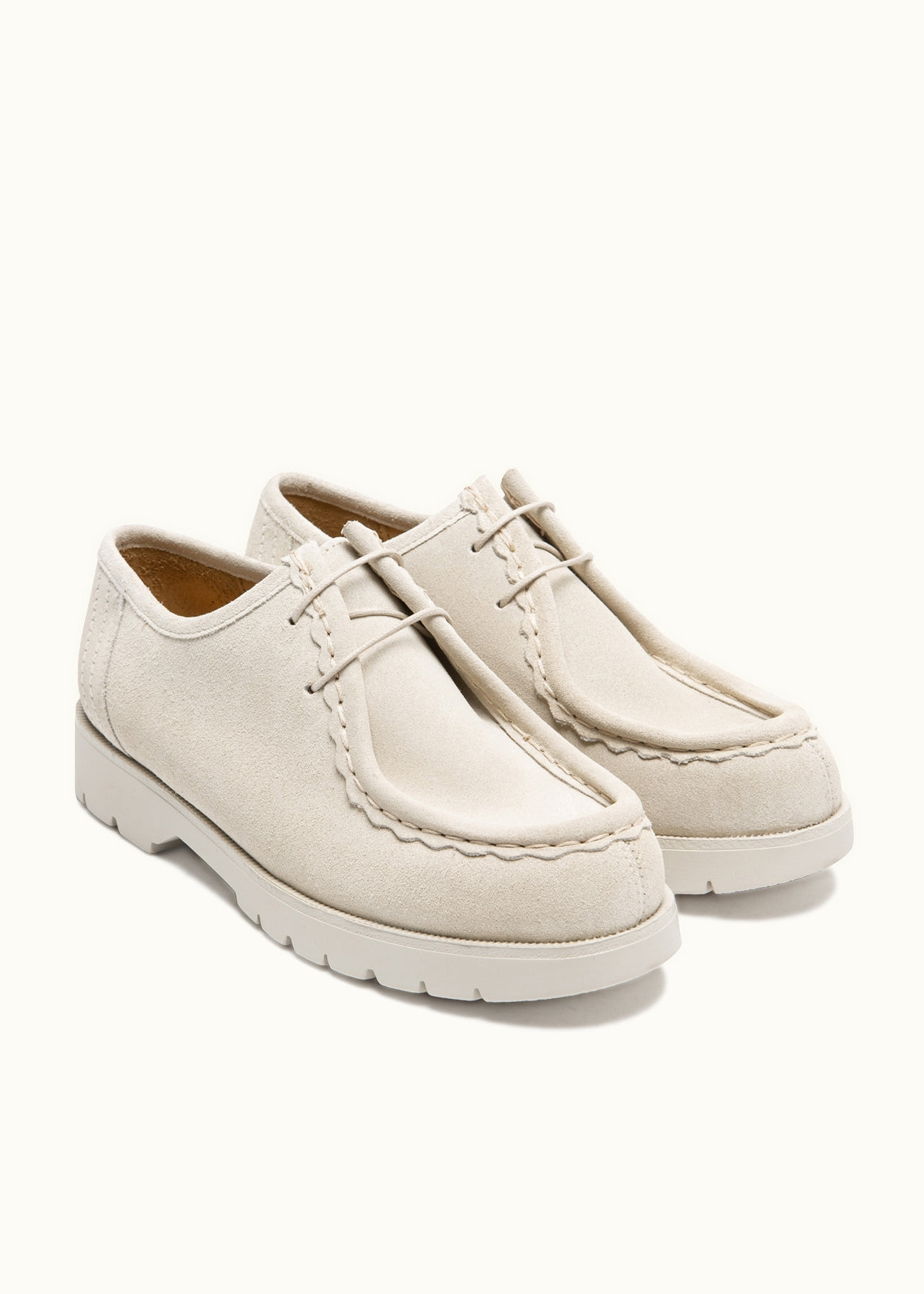 Derbies made in france en cuir certifié | écru "padror frost", Kleman, photo 2