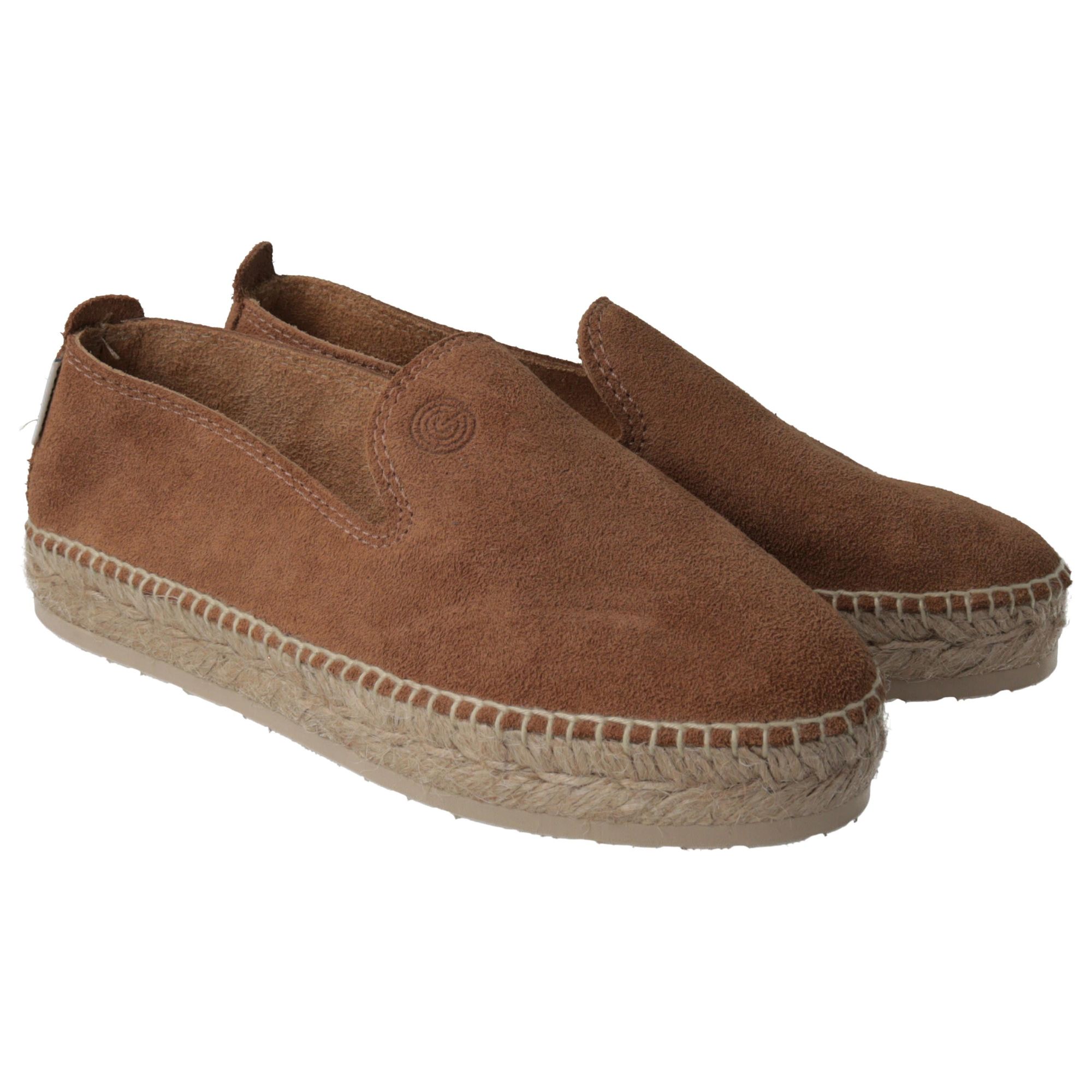 Espadrilles camel en cuir certifié - sabina velours mandorla, Genuins, photo 2