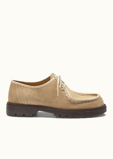 Derbies made in france en cuir suède certifié | beige "padror v beige"