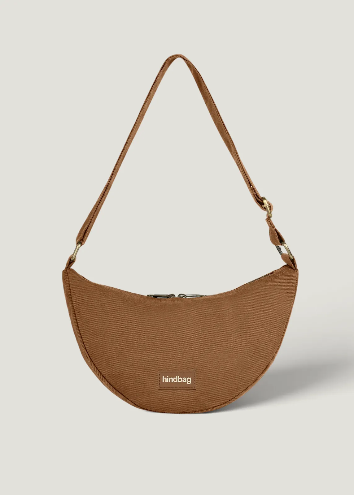 Sac à bandoulière en coton biologique | marron "andrea cannelle", Hindbag, photo 1