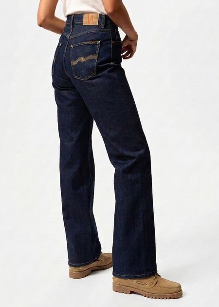 Jean droit large en coton bio | bleu brut "clean eileen classic blue" - Nudie Jeans