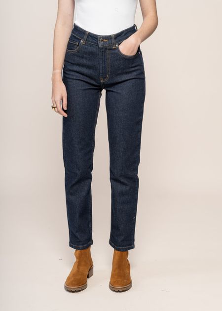 Jean droit en coton bio et recyclé | bleu "clean denim nele pants medium wash"