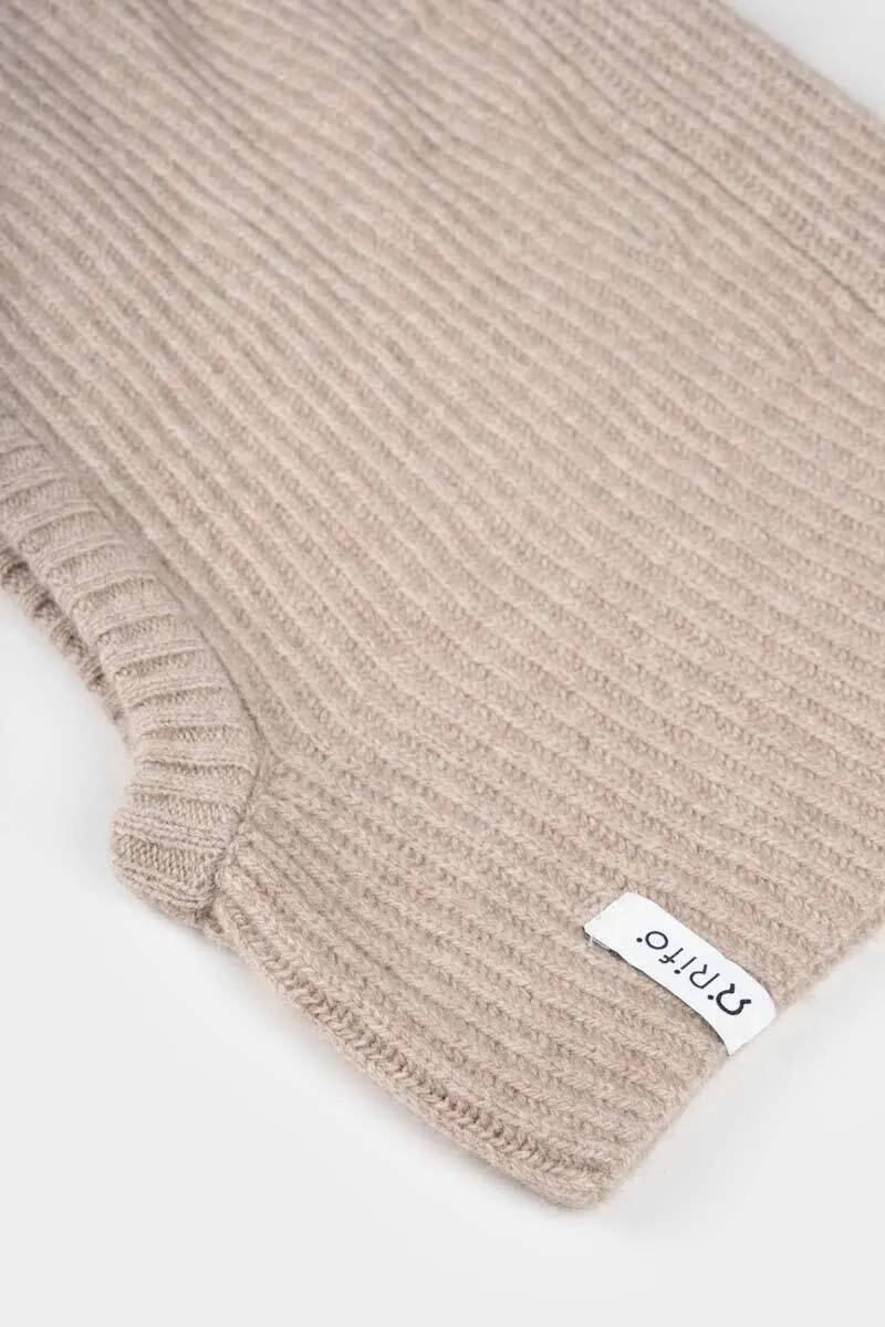Cagoule en cachemire recyclé | beige "Marika unisex recycled cashmere balaclava - beige sabbia", Rifò, photo 3