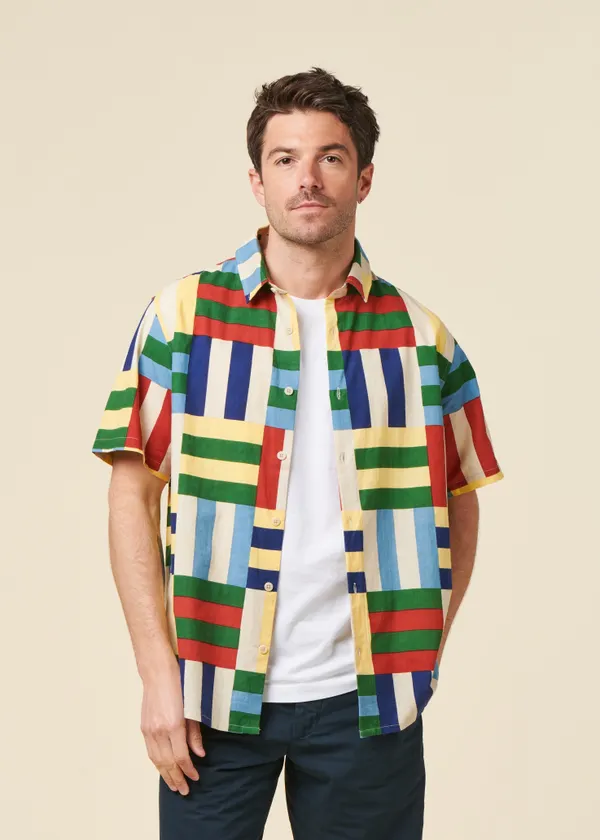 Chemise en coton bio | multicolore "field tom shirt", Thinking Mu