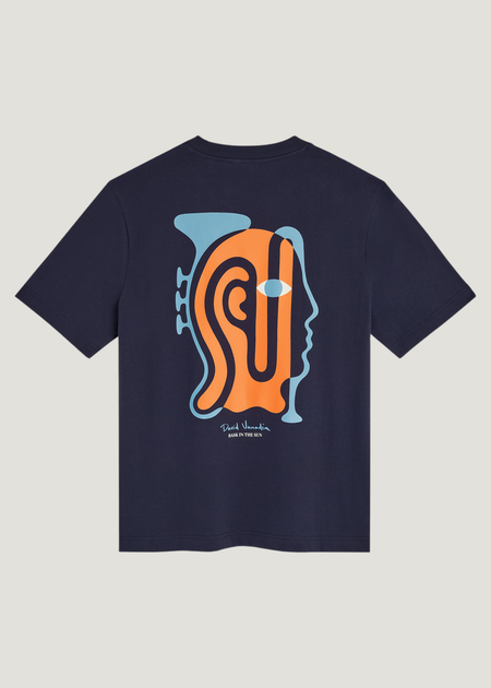 T-Shirt mit Print aus Bio-Baumwolle | marineblau "Jazzman - navy - navy", Bask in the Sun, Foto 1