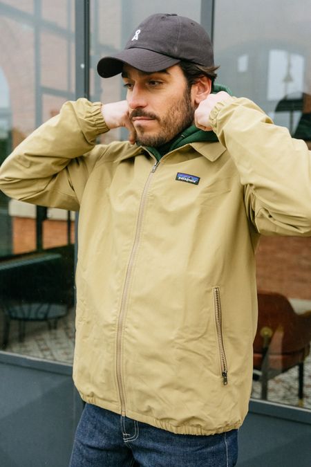 Veste imperméable zippée beige en matière recyclée - baggies jkt classic tan