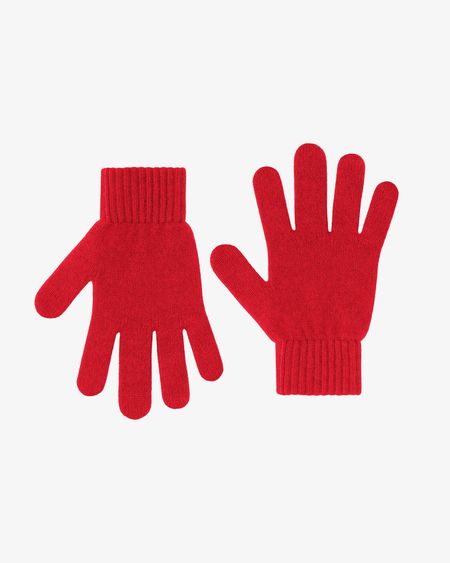 Gants en laine mérinos recyclée | rouge "merino wool gloves - scarlett red"