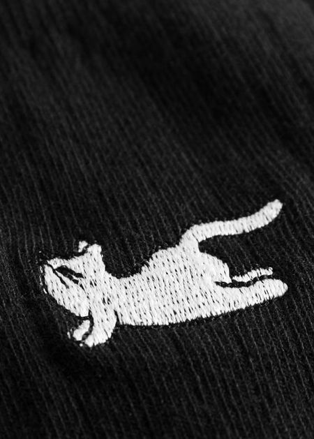 Chaussettes en coton bio | noir "rib socks knivsta cobra pose", Dedicated, photo 2