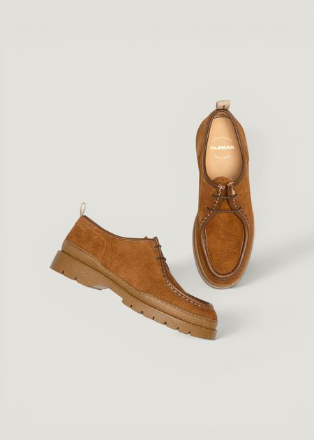 Derbies en cuir sans chrome certifié | marron "major vp oak 2 cognac", Kleman, photo 4